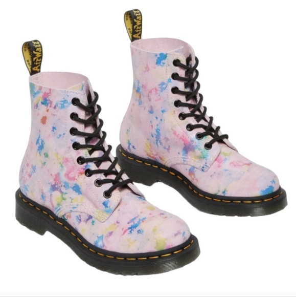 NWT Dr. Martens 1460 Pascal Confetti Lace Up Moto Boot 7 - Picture 2 of 9